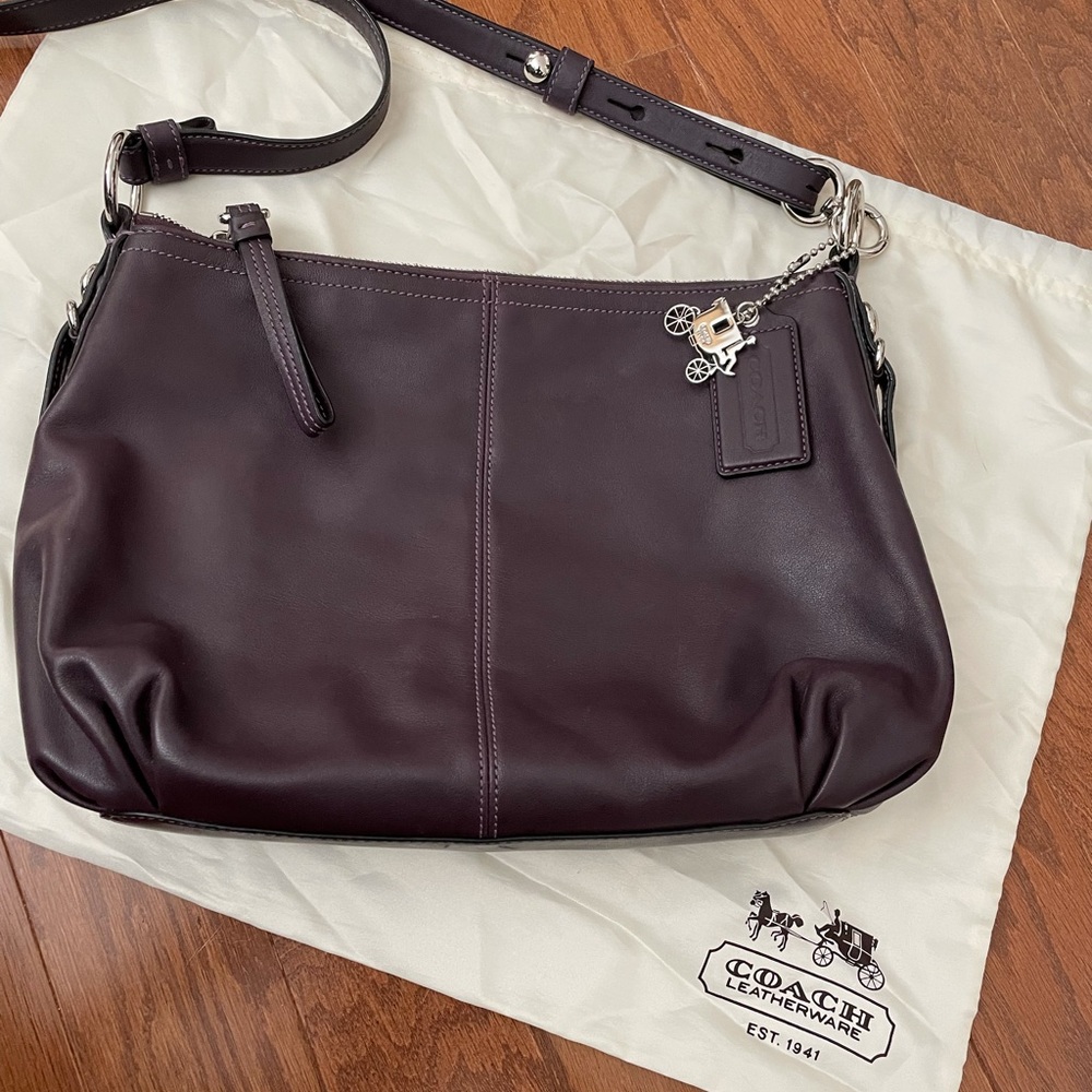 Plum Coach Bag
